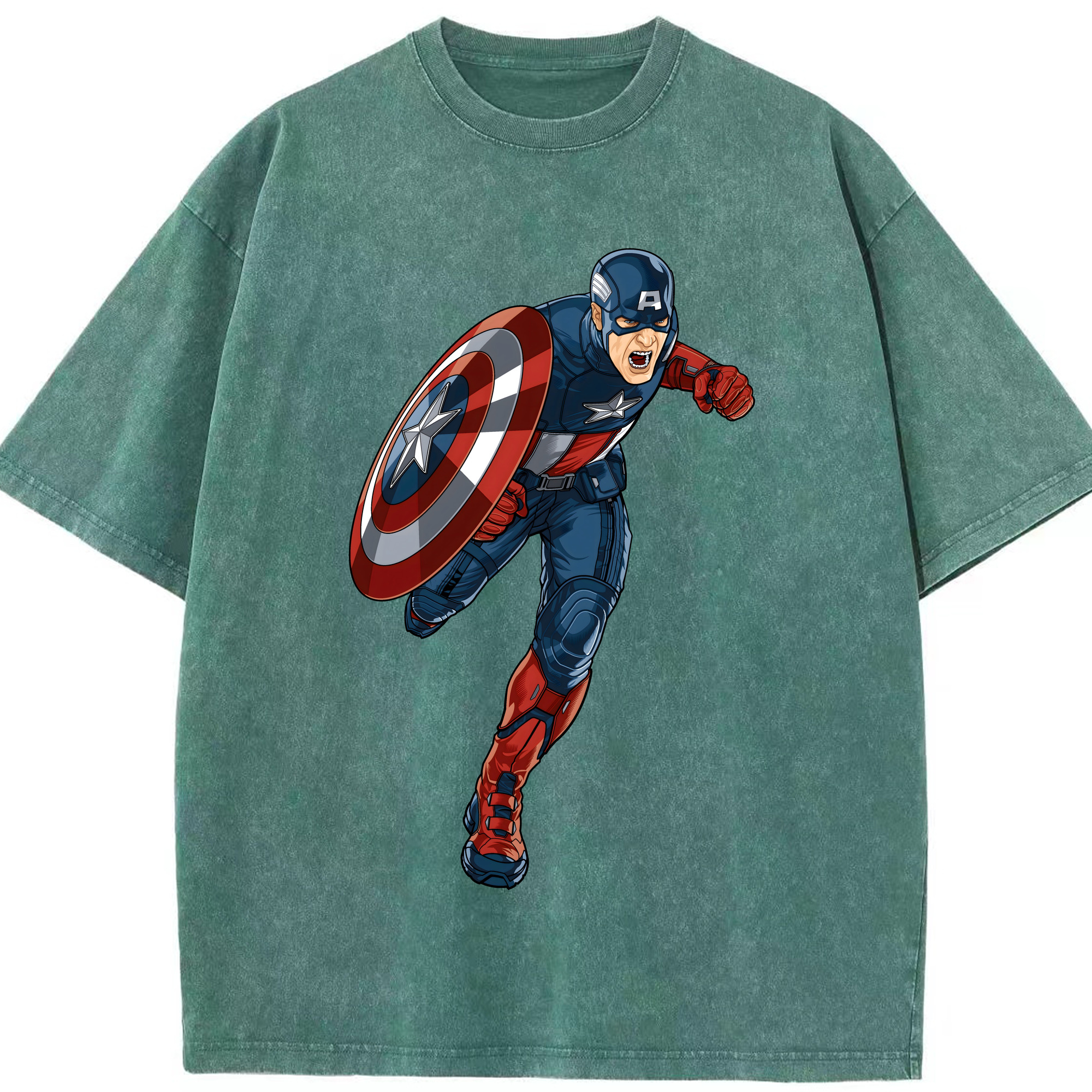 （画像用） アベンジャーズ The Avengers 綿100% ヴィンテージ風 半袖Tシャツ（フロントプリント）